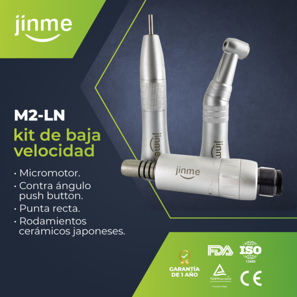 KIT de Baja Velocidad M2 (Contrangulo,micromotor,punta recta)