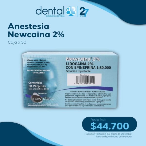 ANESTESIA NEWCAINA 2% PLASTICO CJ X 50